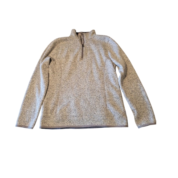 Men's Eddie Bauer Heather Gray Fleece Sweater Size Small - Picture 1 of 2